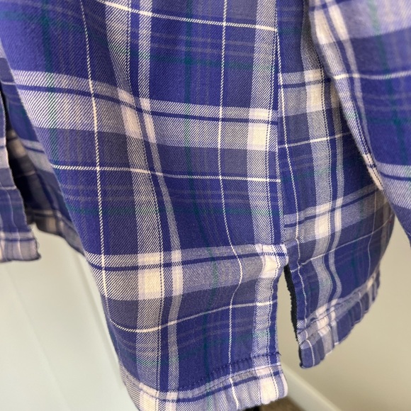 L.L. Bean Fleece Lined Flannel Plaid Shirt. Very Warm! Women Size Small Petite - Picture 7 of 14